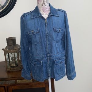 EUC Lauren Ralph Lauren Bali Military Jean Jacket